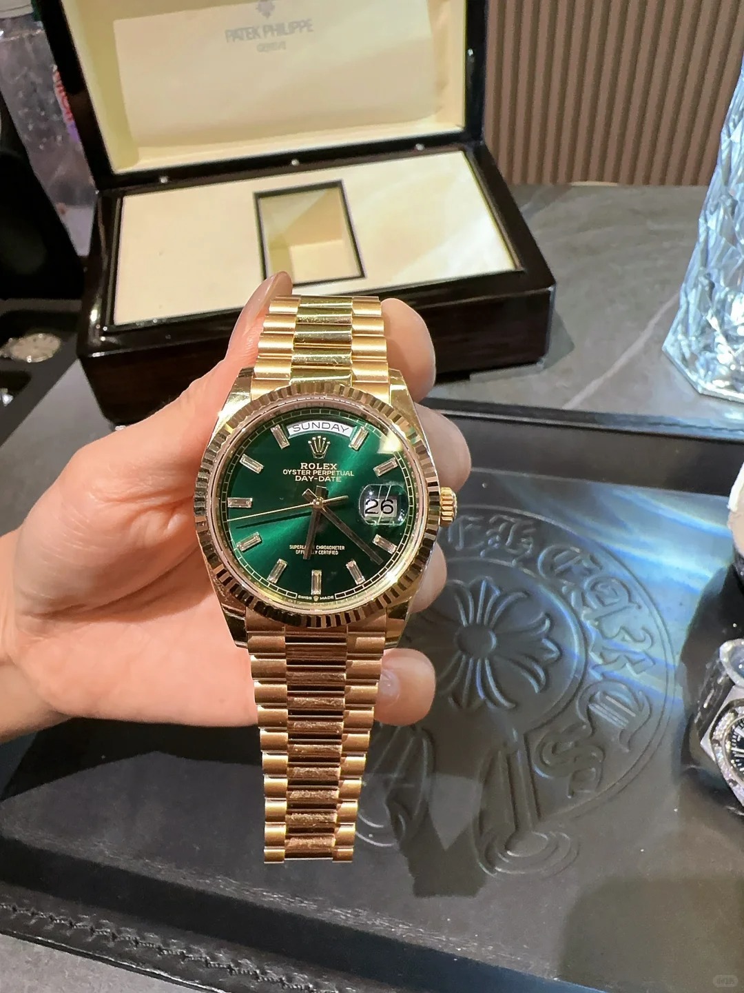 Day-Date 36 Green Diamond Dial Watch 128238-0130