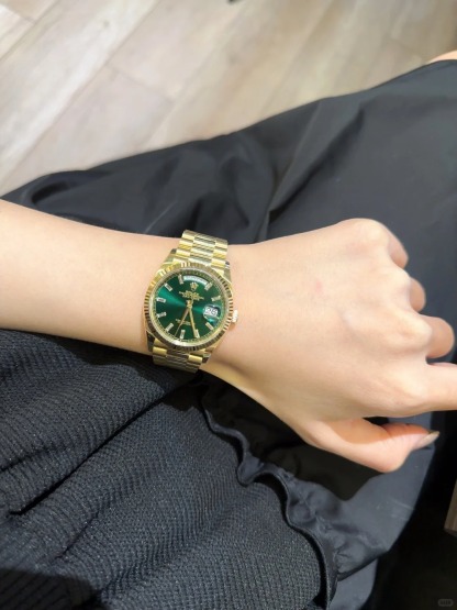 Day-Date 36 Green Diamond Dial Watch 128238-0130