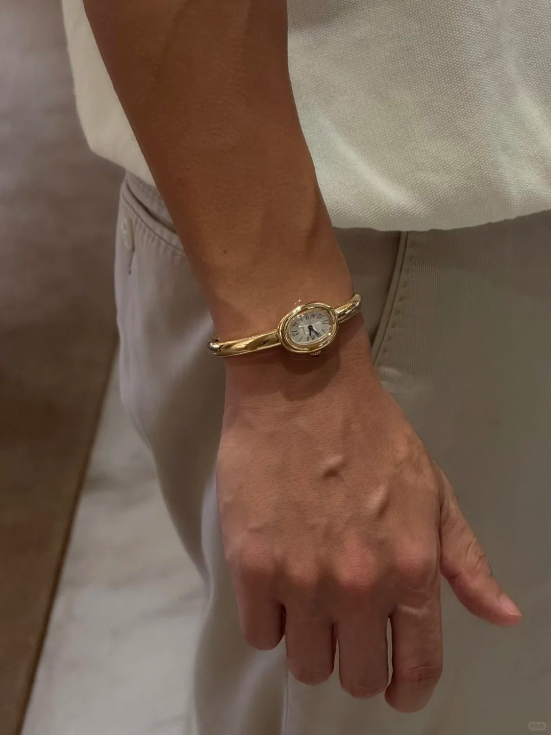 BAIGNOIRE WATCH, Mini Model, Yellow Gold, Size 15 - 17