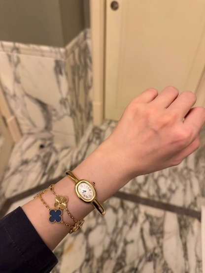 BAIGNOIRE WATCH, Mini Model, Yellow Gold, Size 15 - 17