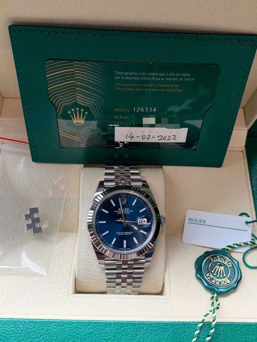 Datejust 41 Blue Dial Men's Watch 126334-0002