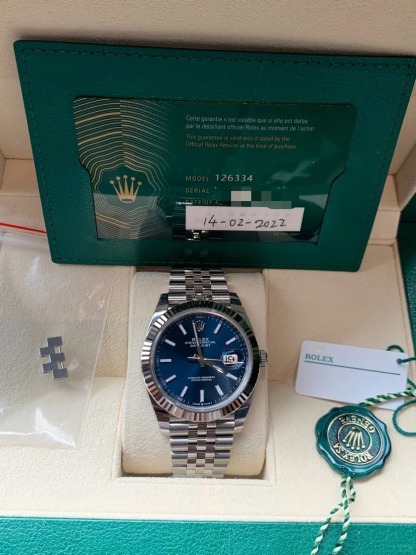 Datejust 41 Blue Dial Men's Watch 126334-0002