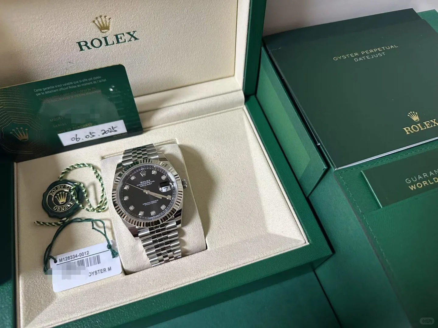 Datejust 41 Black Diamond Men's Watch 126334-0012