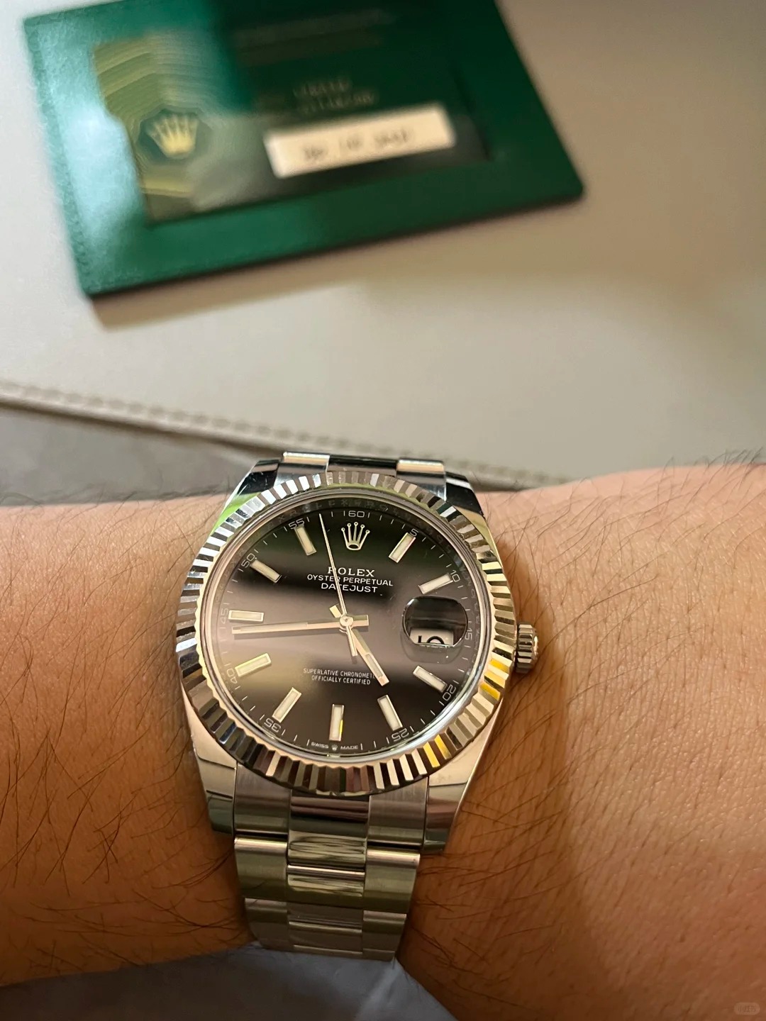 Datejust 41 Black Dial Oyster Bracelet Men's Watch 126334-0017