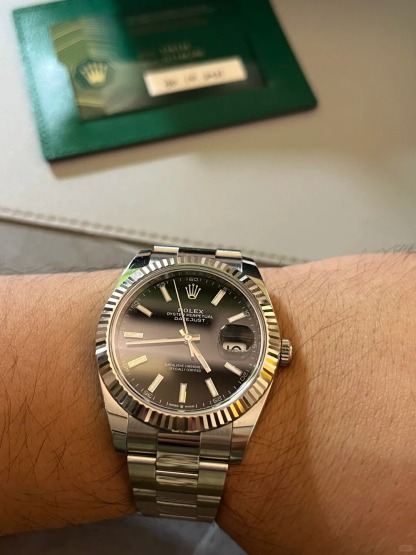 Datejust 41 Black Dial Oyster Bracelet Men's Watch 126334-0017