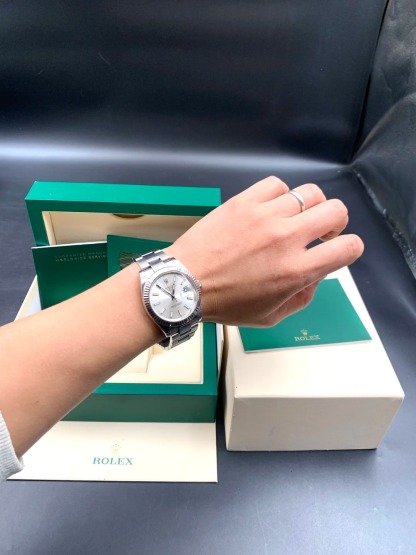 Datejust 41 Silver Dial Oyster Bracelet Watch 126334-0003