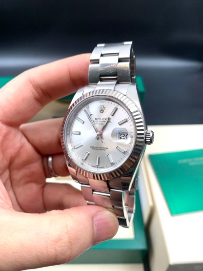 Datejust 41 Silver Dial Oyster Bracelet Watch 126334-0003
