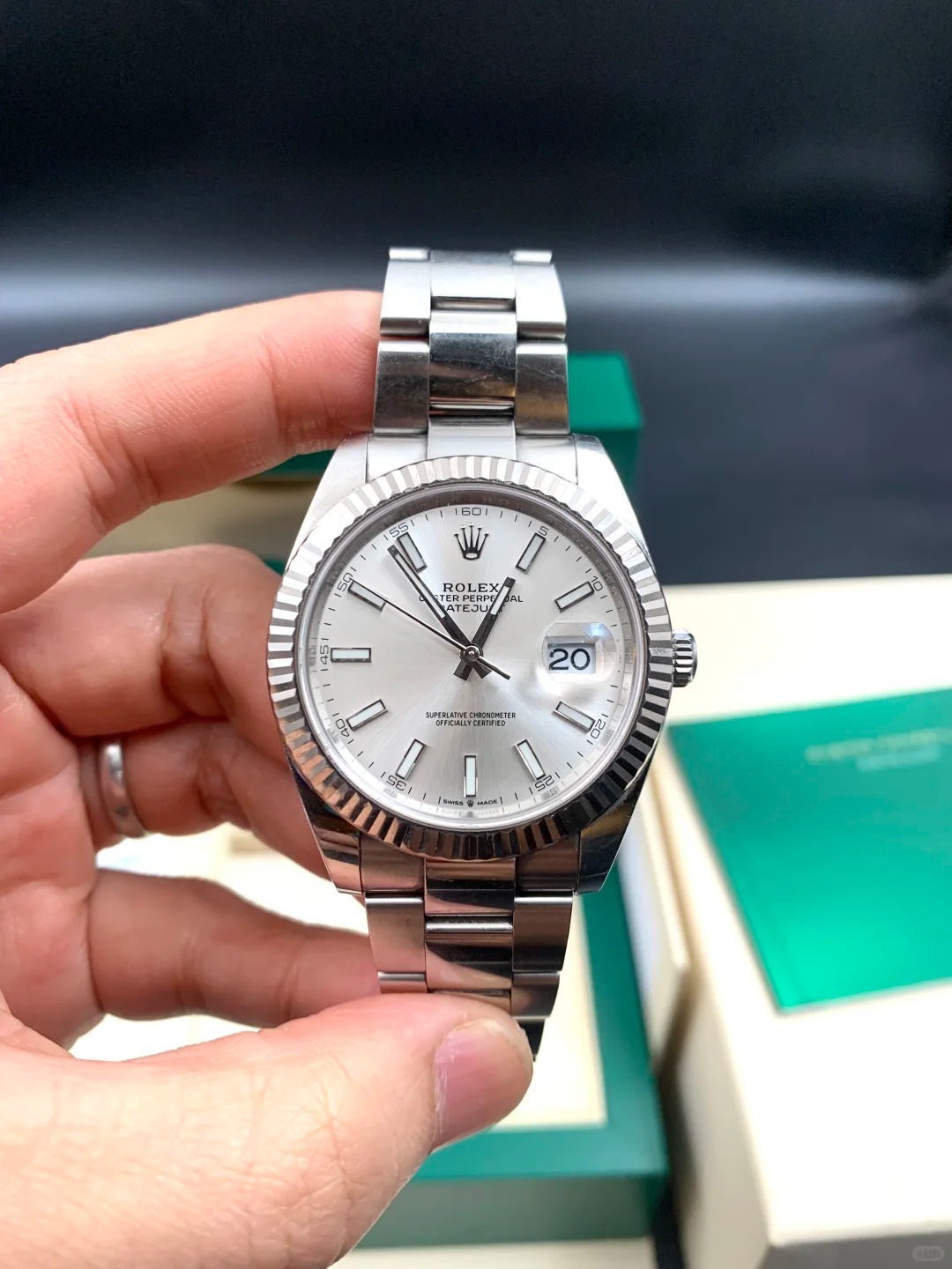 Datejust 41 Silver Dial Oyster Bracelet Watch 126334-0003