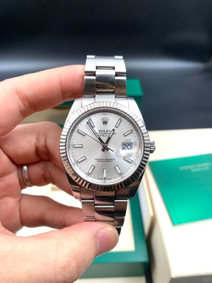 Datejust 41 Silver Dial Oyster Bracelet Watch 126334-0003