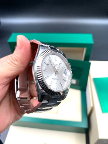 Datejust 41 Silver Dial Oyster Bracelet Watch 126334-0003