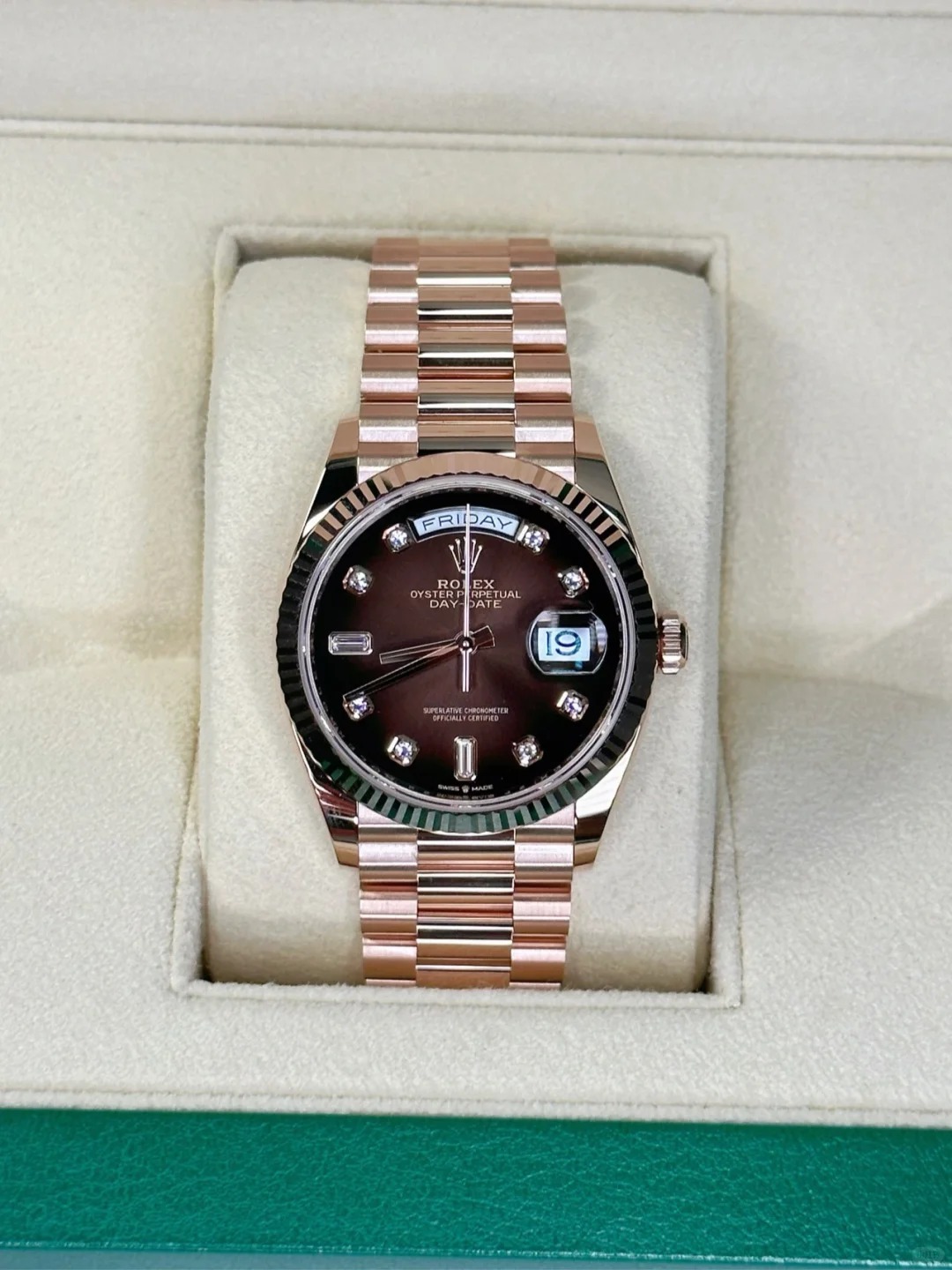 Day-Date 36 Brown Ombre Dial Watch 128235