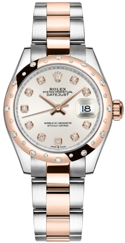 Datejust 31 Silver Dial 18k Everose Gold Women's Watch 278341RBR-0015