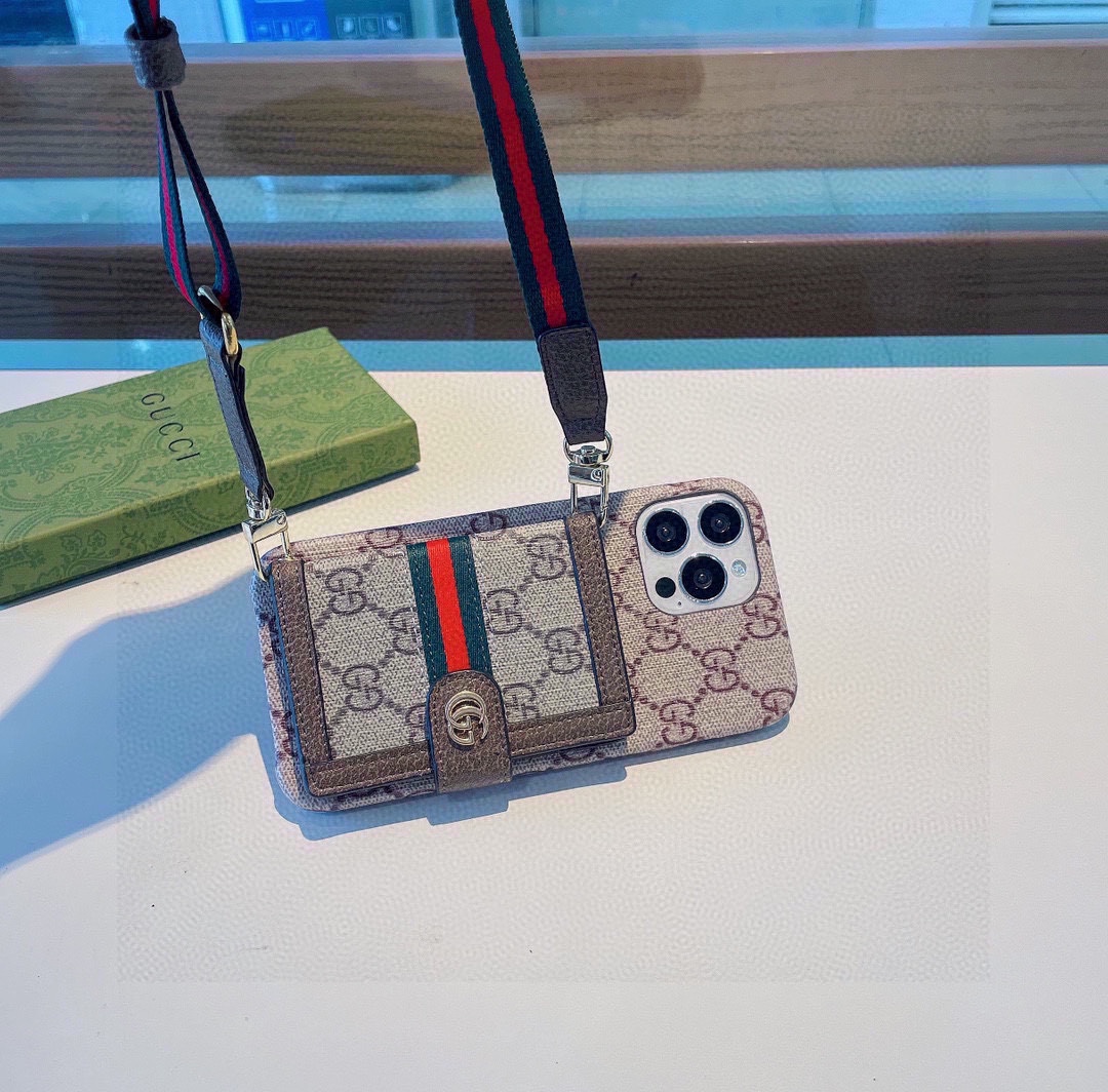 Web Crossbody Card Holder Phone Case