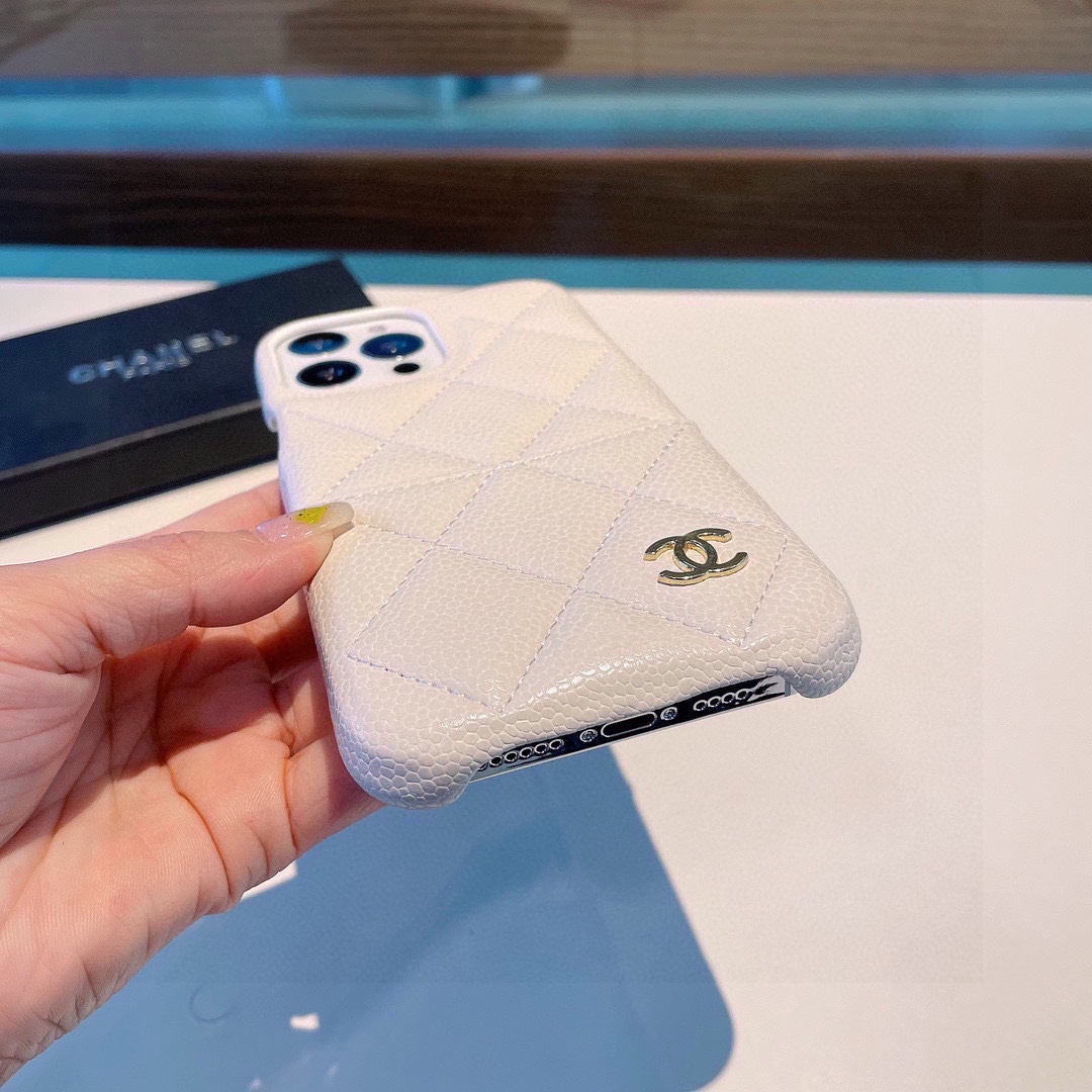 Leather diamond car line plug-in cell phone case