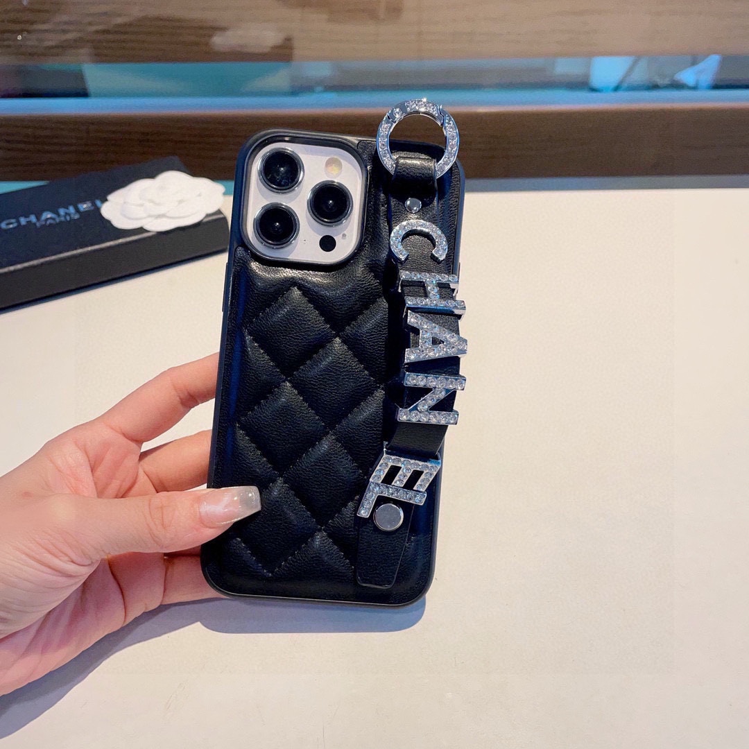 Diamond Letter Wristband Phone Case