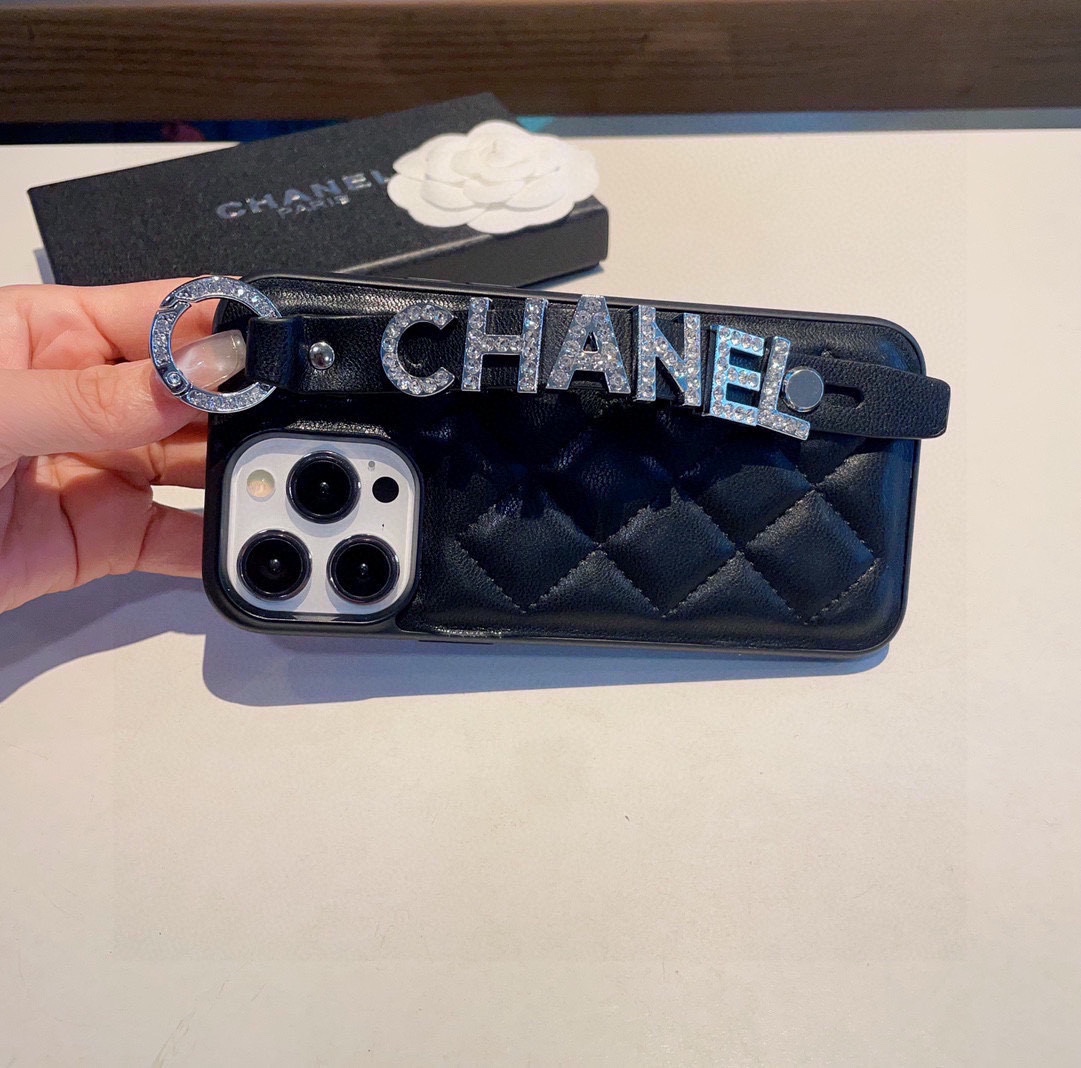 Diamond Letter Wristband Phone Case