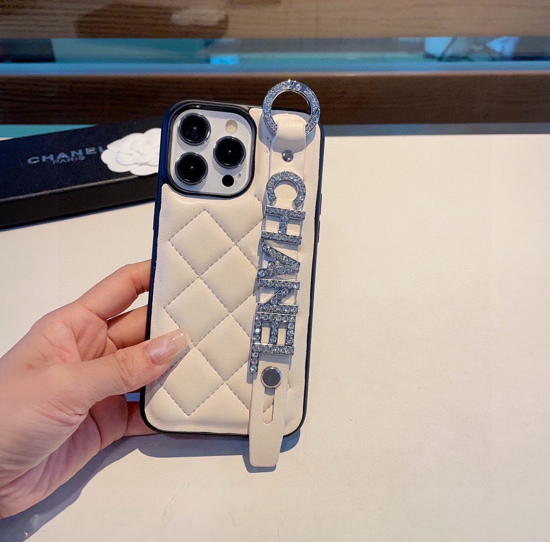 Diamond Letter Wristband Phone Case