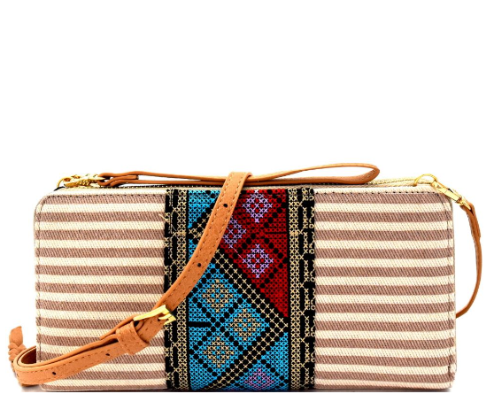 Print Versatile Organizer Cross Body Bag