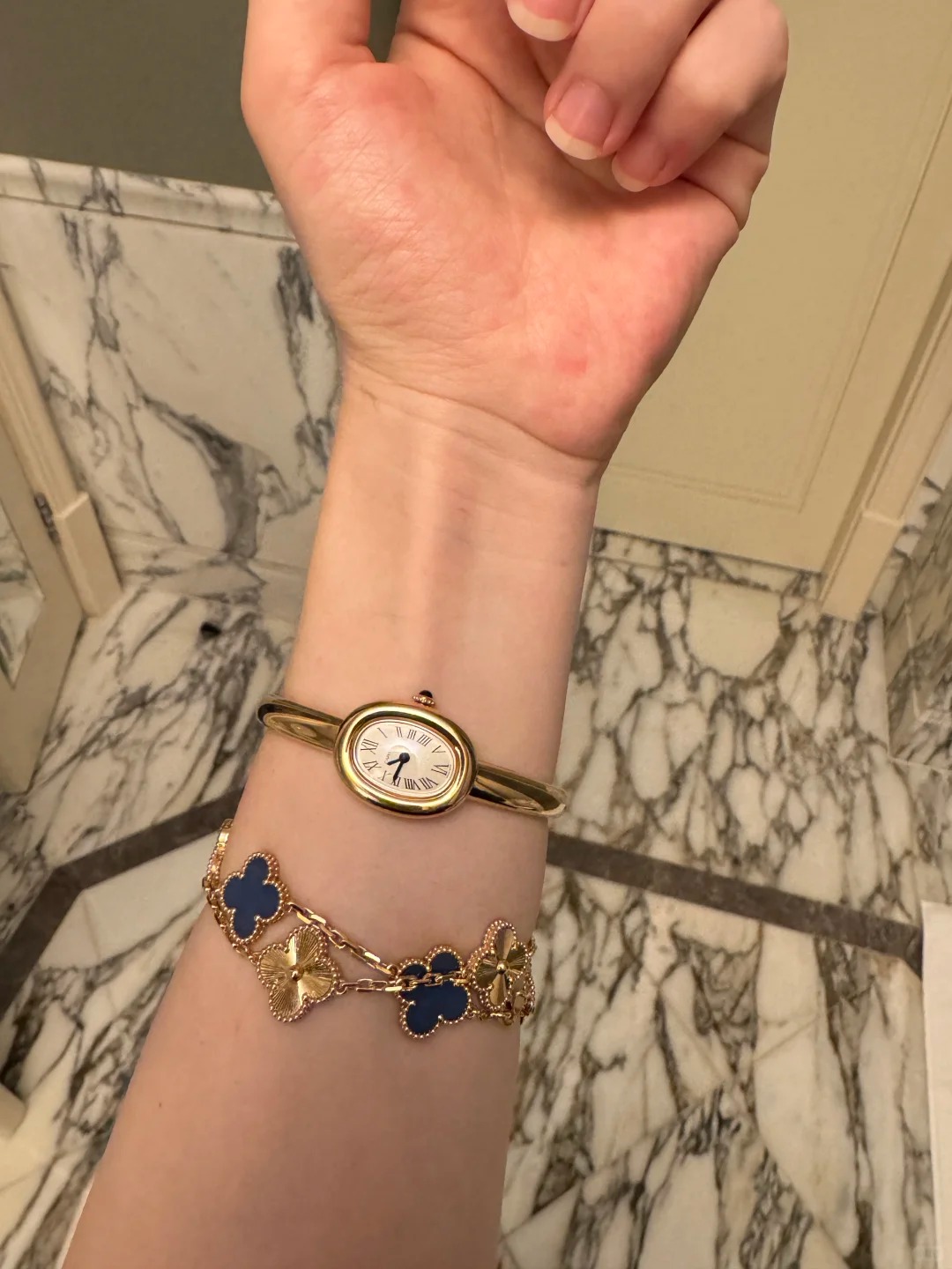 BAIGNOIRE WATCH, Mini Model, Yellow Gold, Size 15 - 17