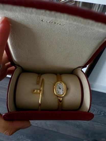 BAIGNOIRE WATCH, Small Model, Yellow Gold, Size 15 - 17