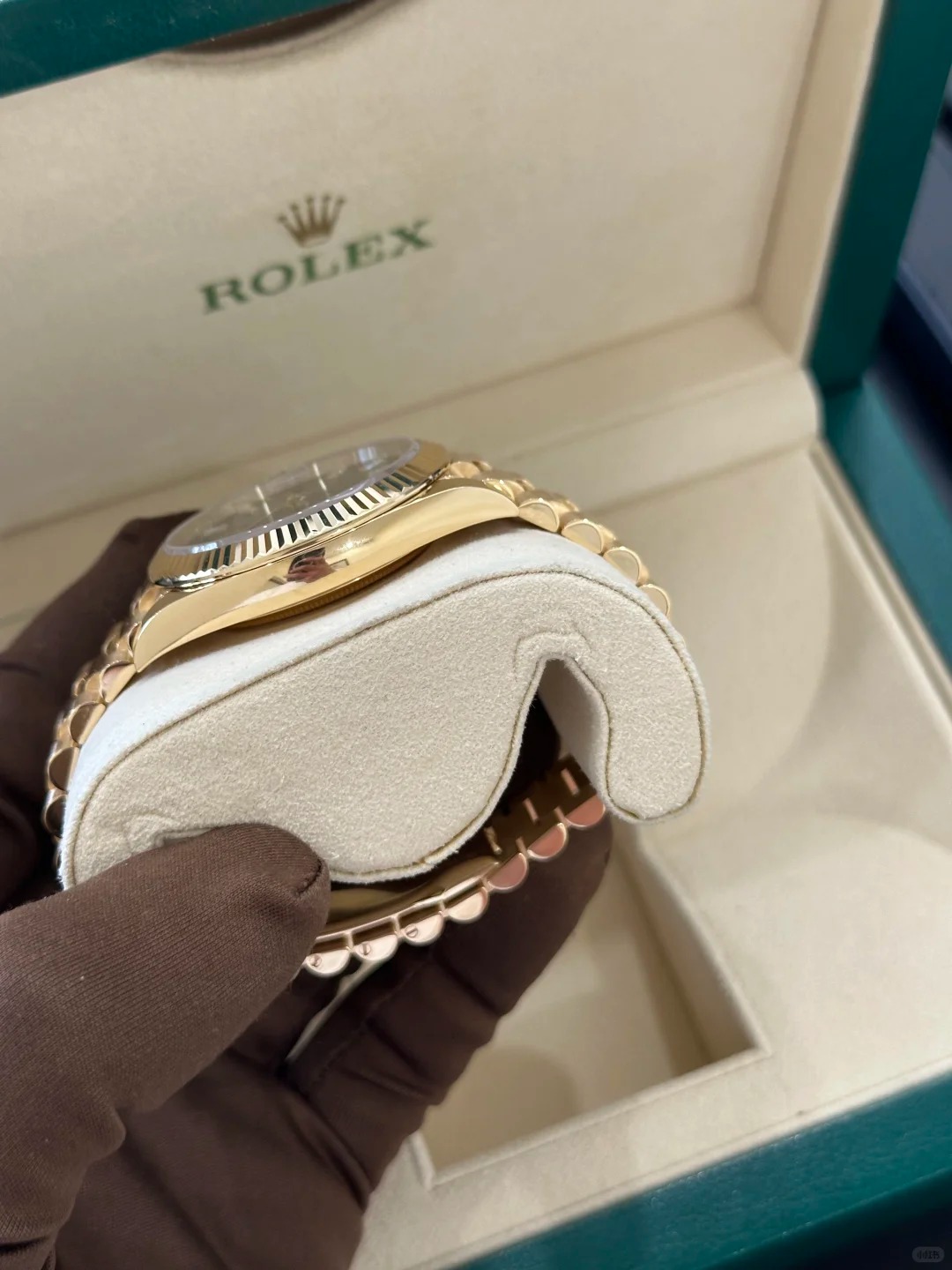 Day-Date 40 Yellow Gold Black Dial Watch 228238-0004