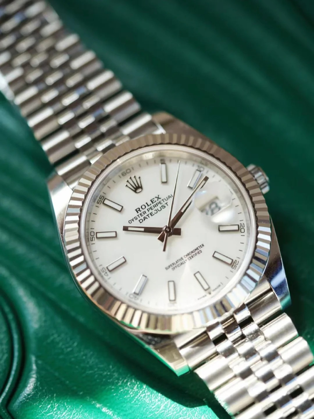 Datejust 41 White Dial Gold & Steel Men's Watch 126334-0009