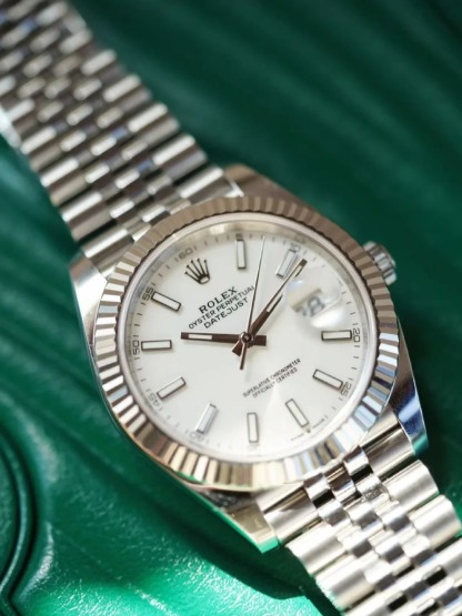 Datejust 41 White Dial Gold & Steel Men's Watch 126334-0009