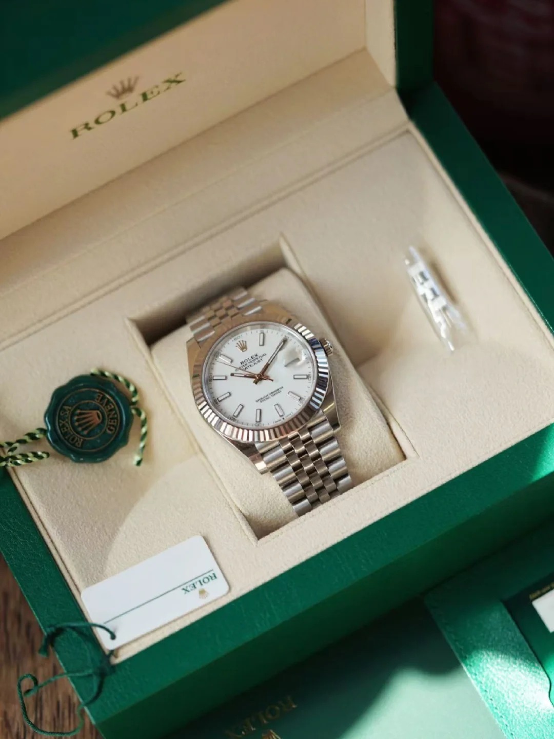 Datejust 41 White Dial Gold & Steel Men's Watch 126334-0009