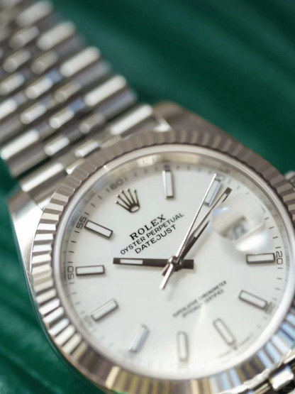 Datejust 41 White Dial Gold & Steel Men's Watch 126334-0009