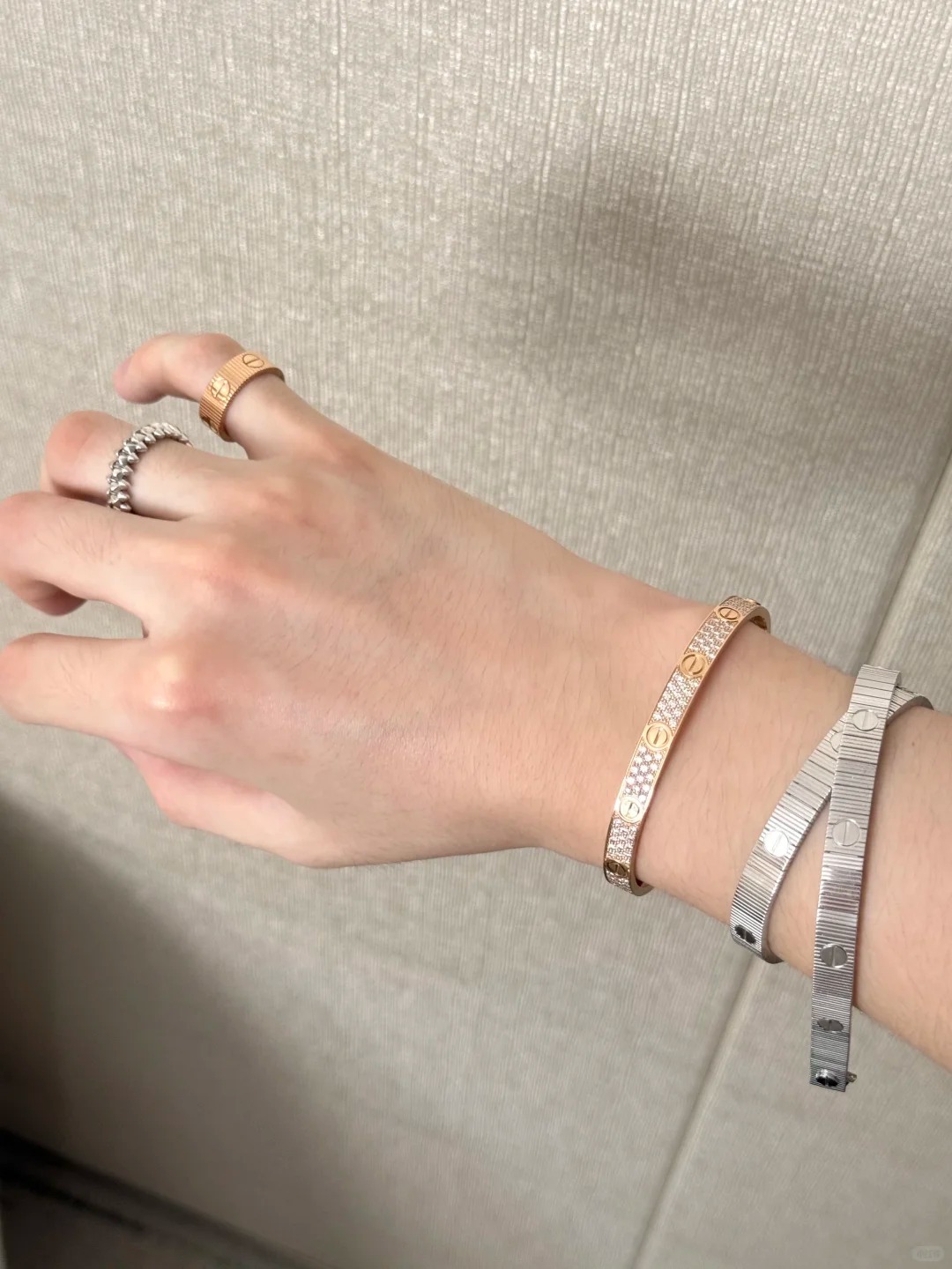 LOVE UNLIMITED BRACELET, FLEXIBLE, WHITE GOLD