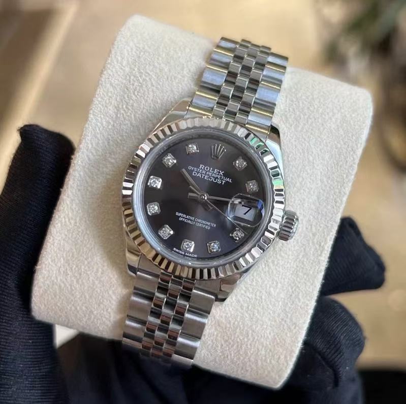 Lady-Datejust 28, Oystersteel and 18k White Gold, Ref# 279174-0016