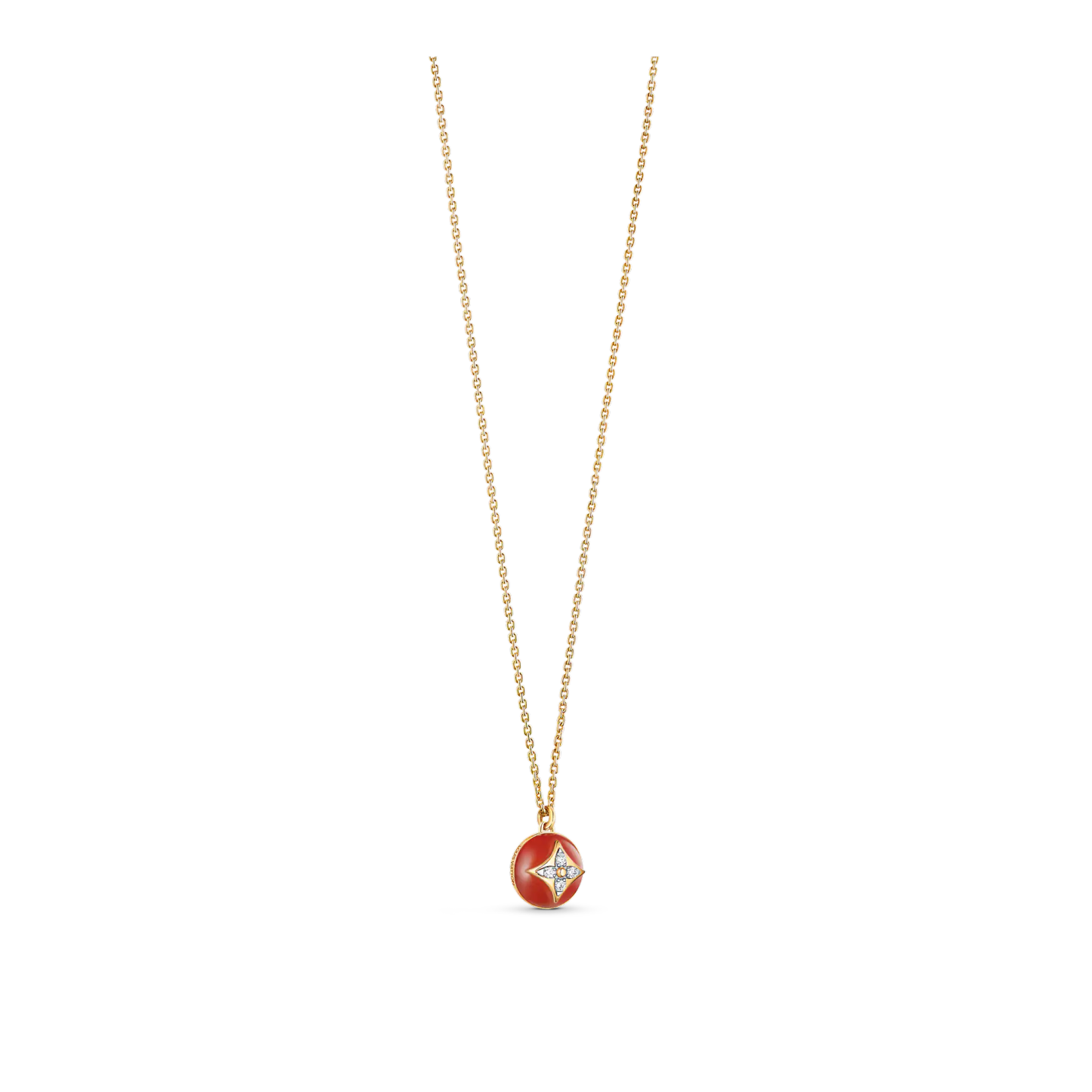 B Blossom Pendant, Yellow Gold, White Gold, Cornelian And Diamonds