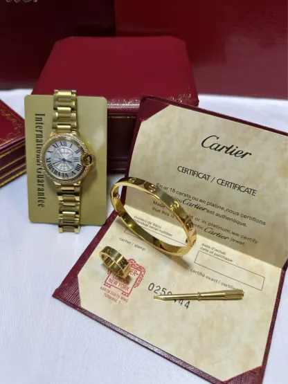 LOVE BRACELET + LOVE RING + 33MM BALLON BLEU WATCH