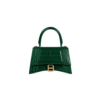 Women's Hourglass Small Handbag Crocodile Embossed