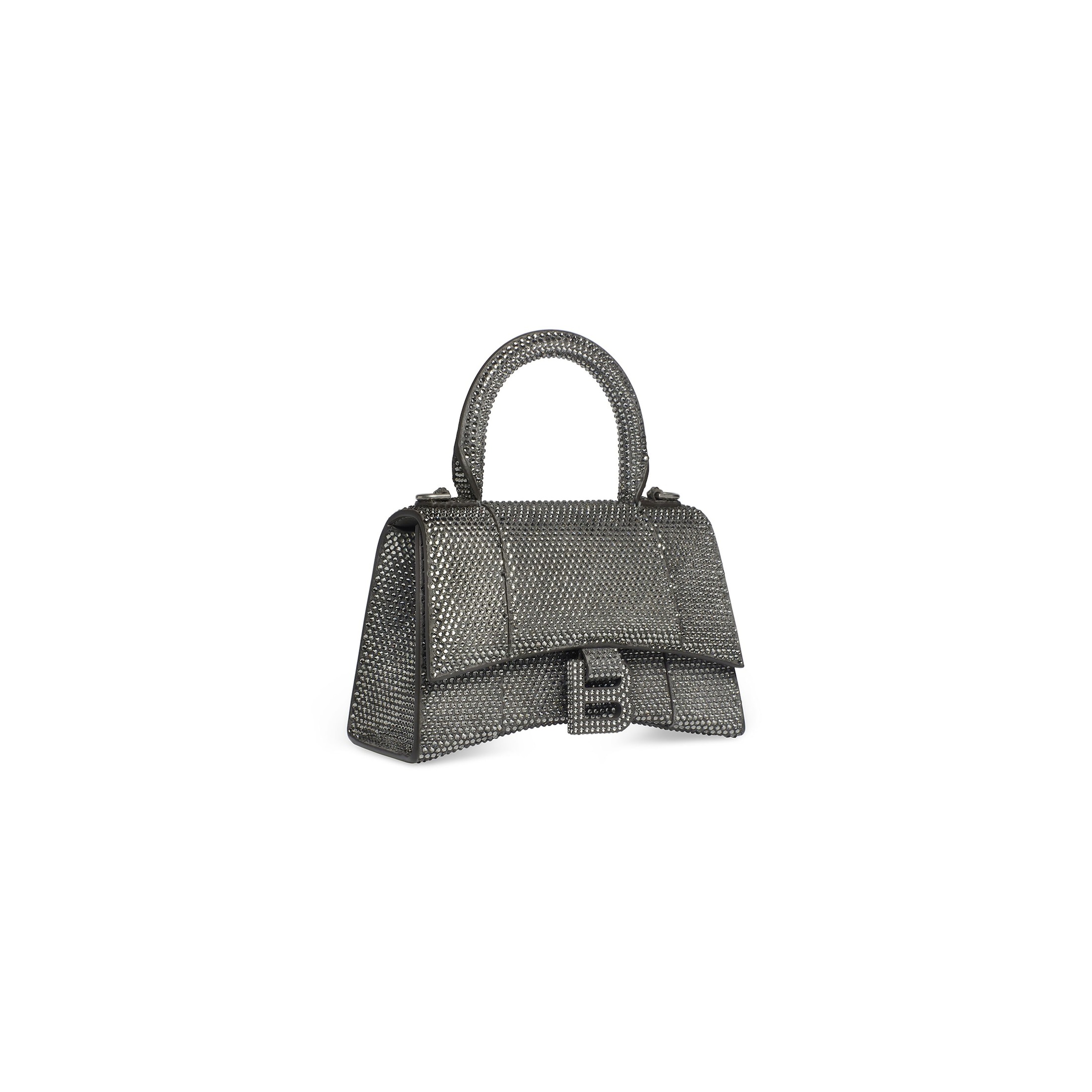 Women's Hourglass Xs Handbag With Rhinestones in Grey