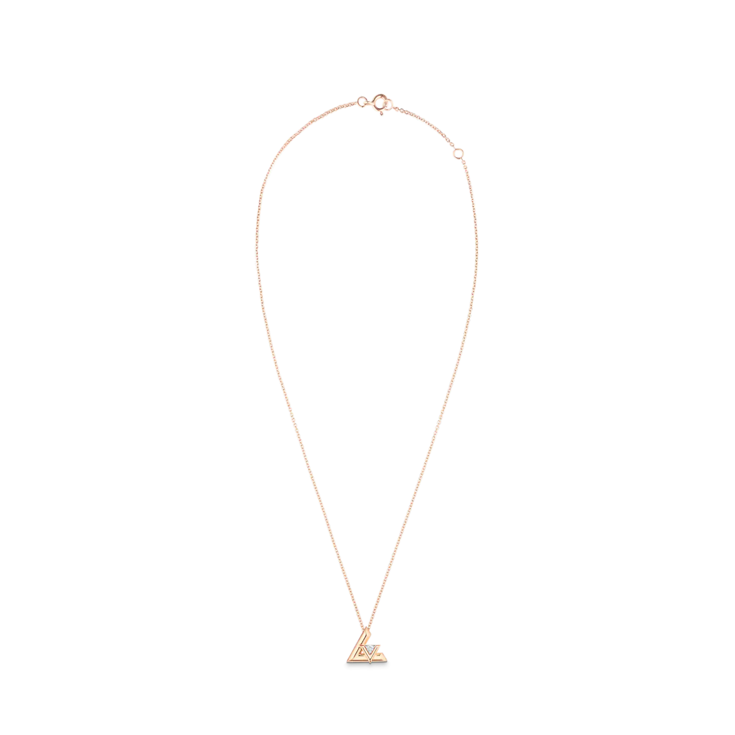 Volt One Small Pendant, Pink Gold And Diamond