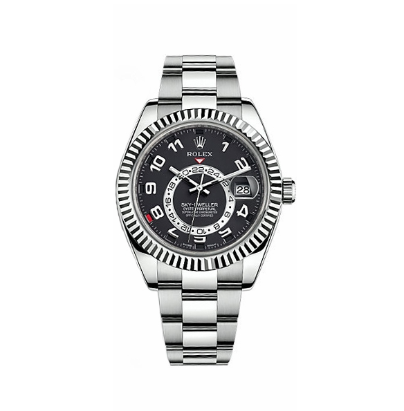 Sky-Dweller 42mm Black Dial Oyster Bracelet Men's Watch 326939