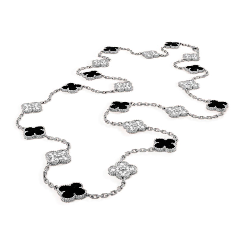 Vintage Alhambra long necklace, 20 motifs