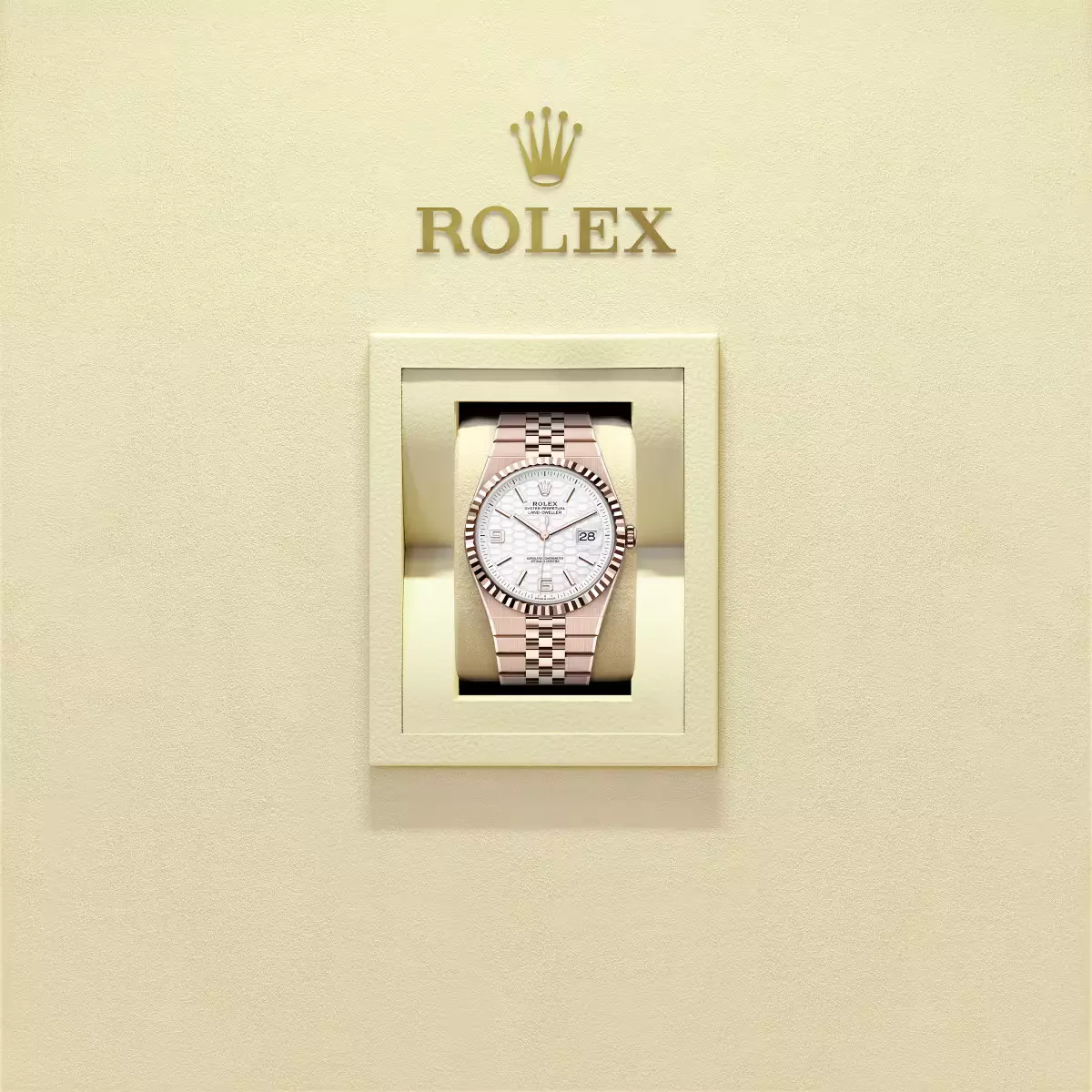 Land-Dweller 40, Oyster, 40 mm, Everose gold  Reference 127335