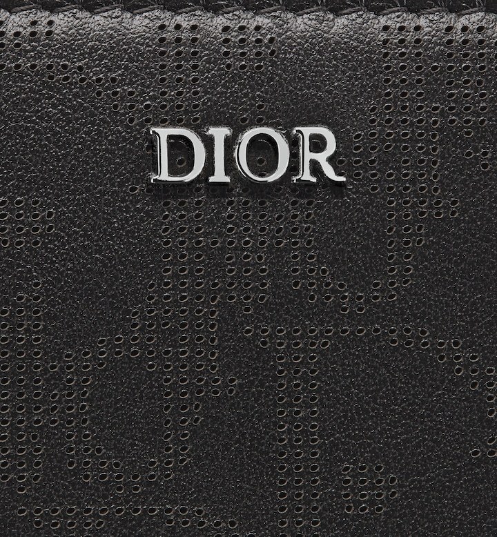 Zipped Long Wallet  Black Oblique Galaxy Leather