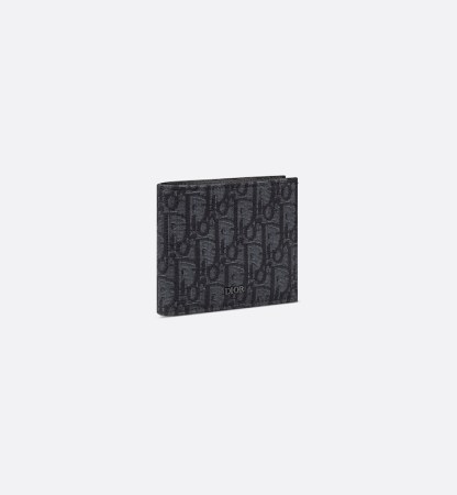 Wallet Black Oblique Jacquard