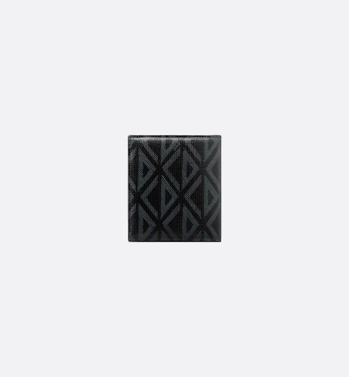 Compact Vertical Wallet  Black CD Diamond Canvas