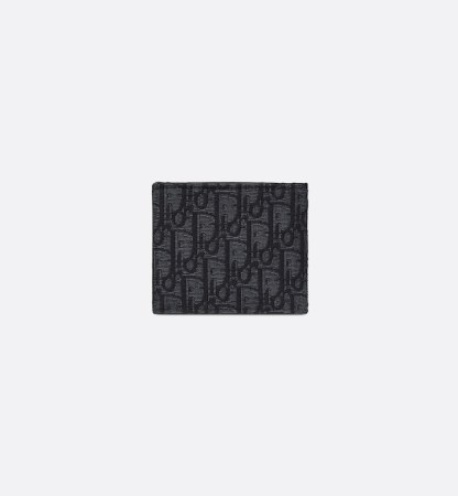 Wallet Black Oblique Jacquard