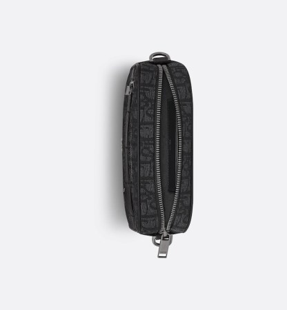 Mini Safari Bag with Strap Black Oblique Jacquard