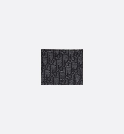 Wallet Black Oblique Jacquard