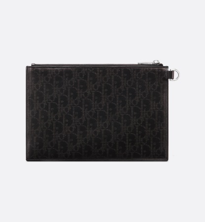 A5 Pouch Black Oblique Galaxy Leather