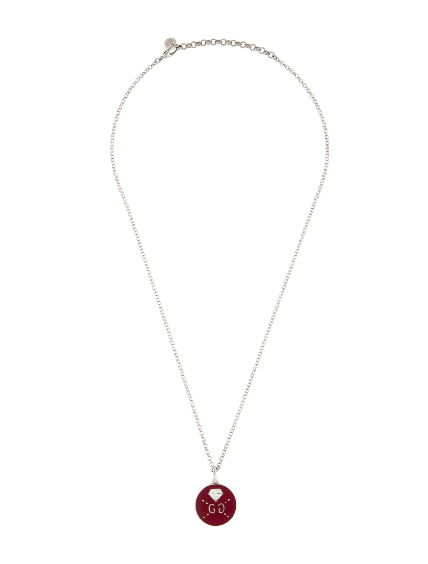 Enamel Ghost Pendant Necklace