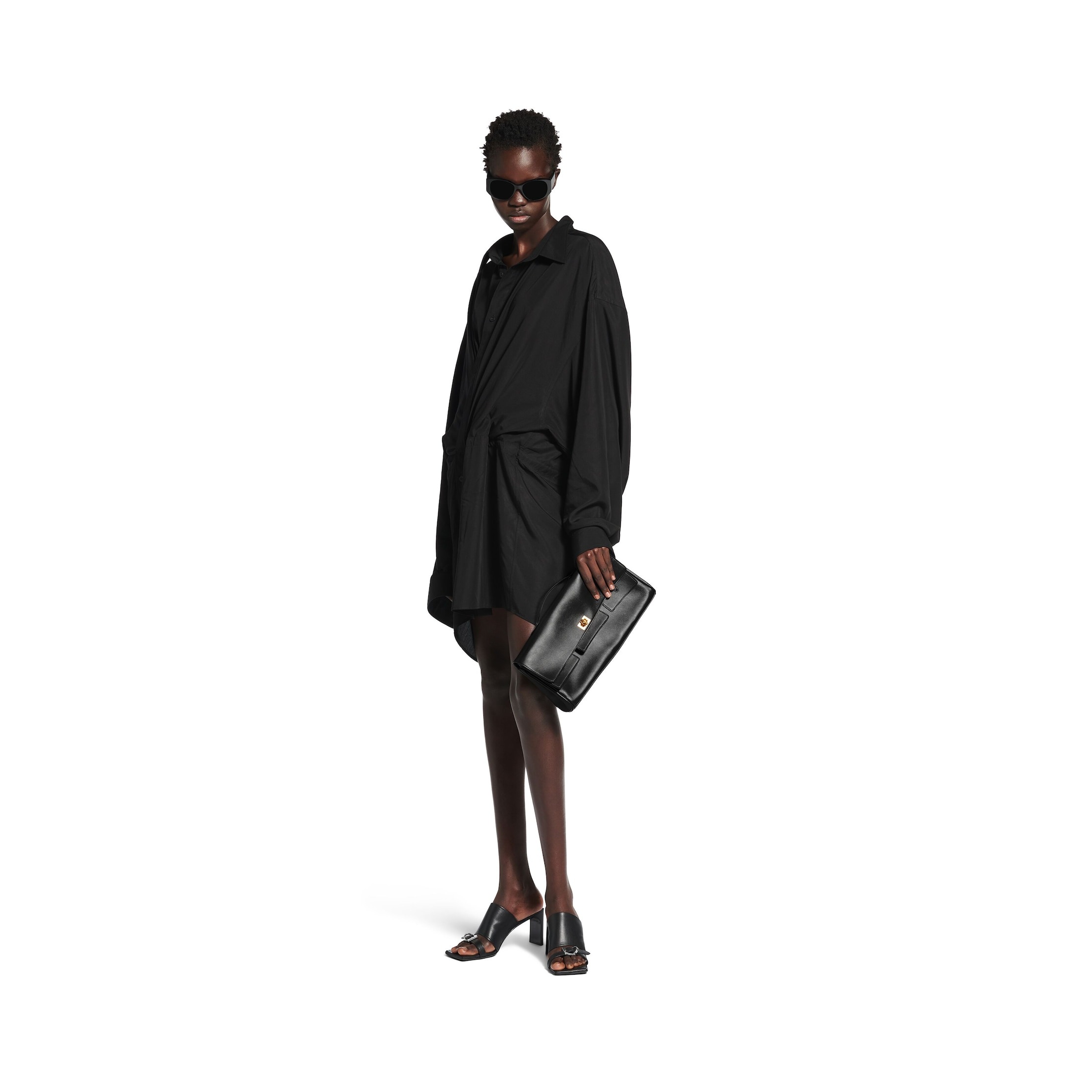 Women's Bel Air Small Clutch On Strap in Black