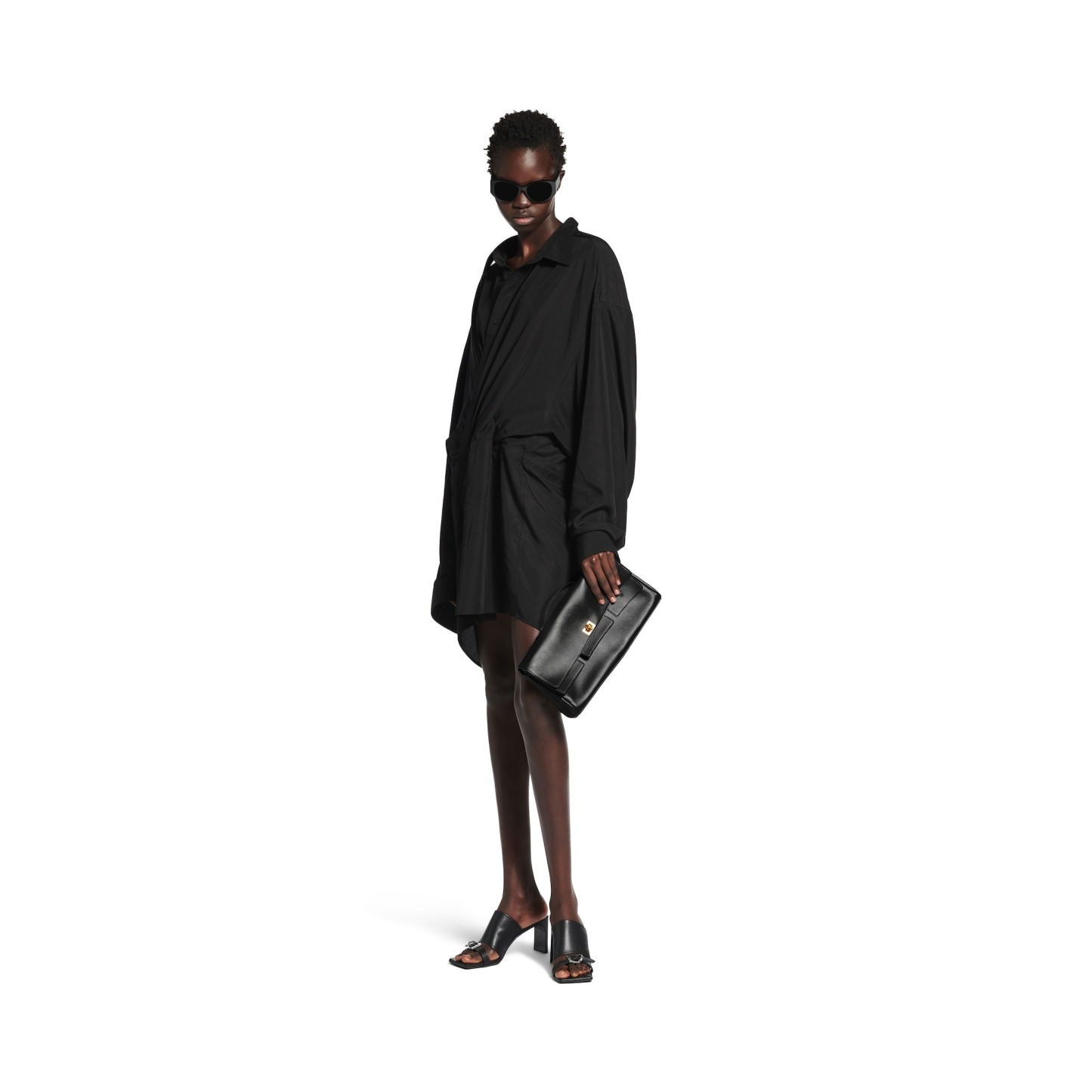 Women's Bel Air Small Clutch On Strap in Black