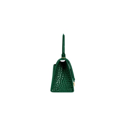 Women's Hourglass Small Handbag Crocodile Embossed